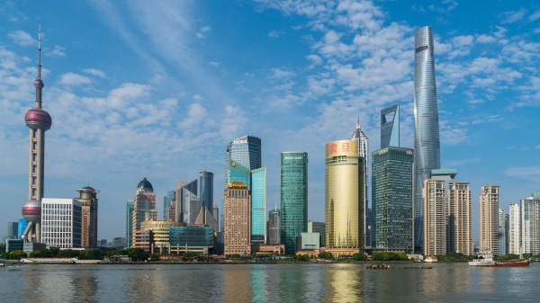 Shanghai skyline in the daytime